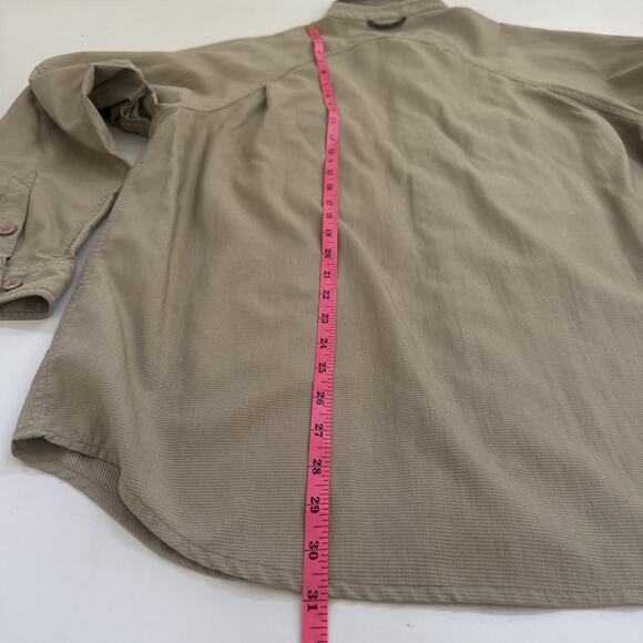 VTG ExOfficio Shirt Mens Medium Button Up Roll Tab Vented Fishing Outdoors NYLON - Picture 7 of 9